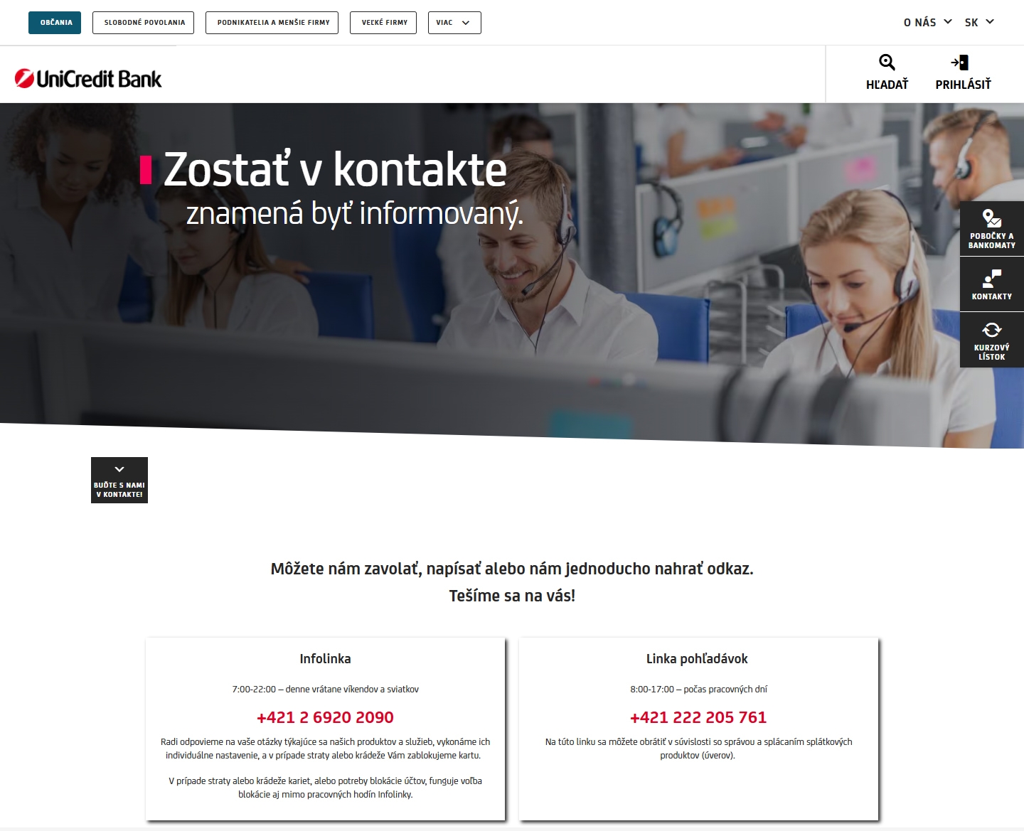 Unicredit bank kontakt